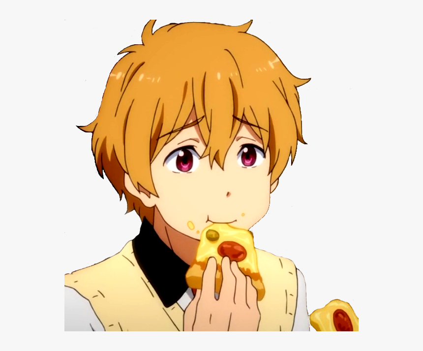 Anime Guy Eating Pizza, HD Png Download, Free Download