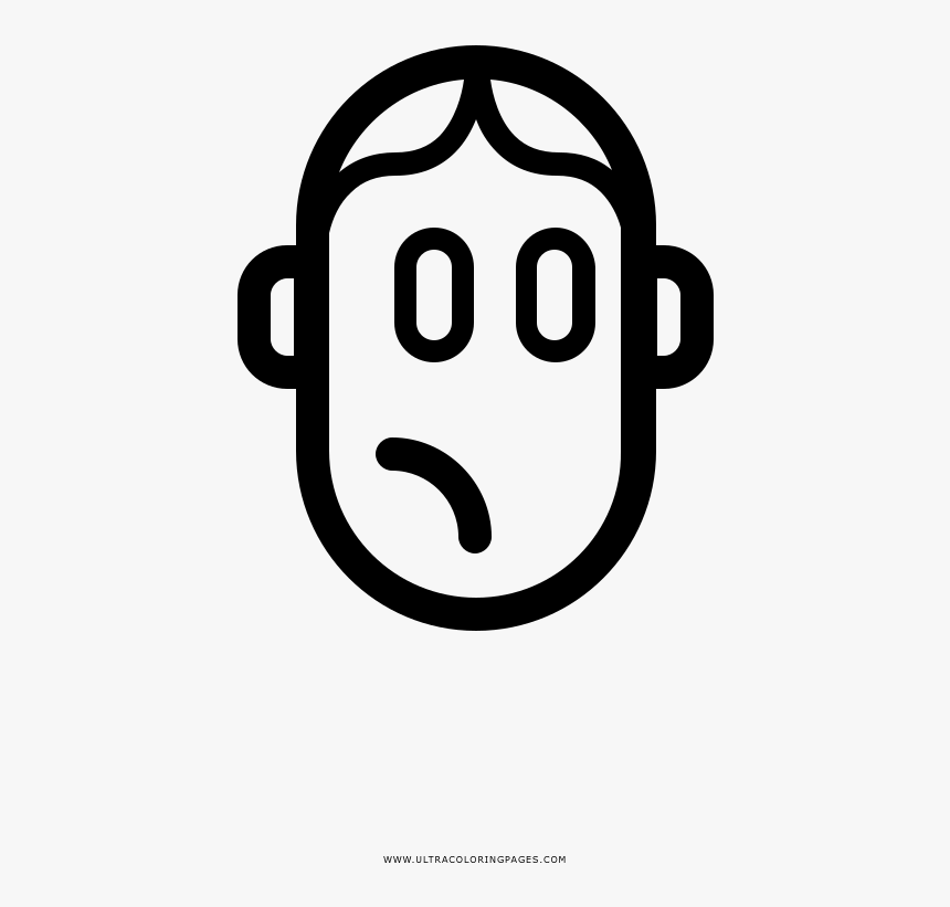 Emoji Confused Coloring Page, HD Png Download, Free Download