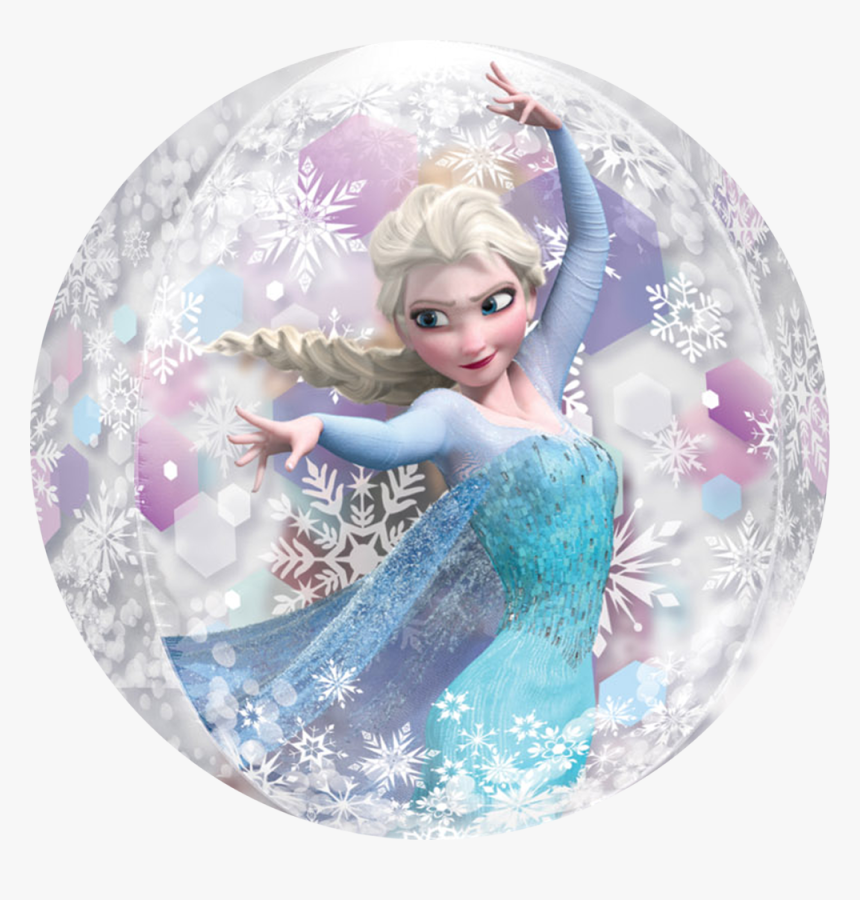 Frozen Elsa & Ana Clear Bubble Balloon Orbz, HD Png Download, Free Download