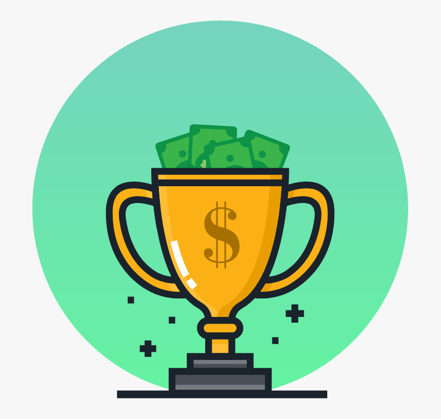 Trophy Icon With Prize Money, HD Png Download, Free Download