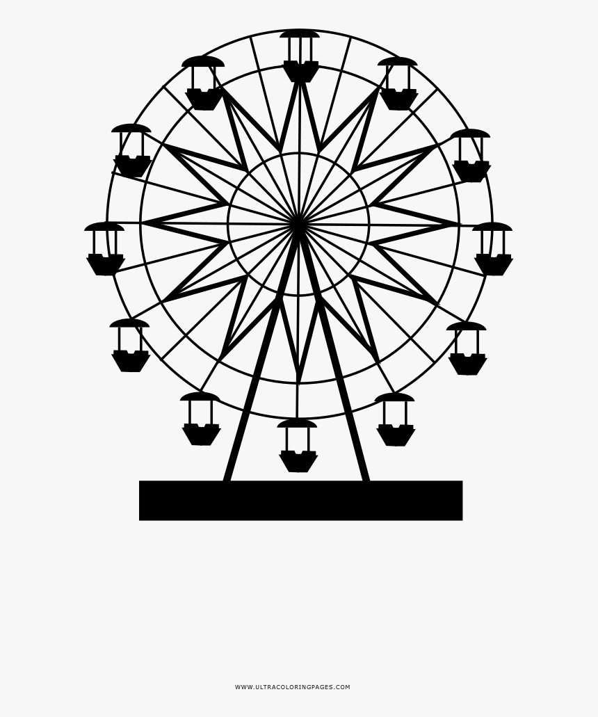 Ferris Wheel London Eye Drawing Coloring Book, HD Png Download, Free Download