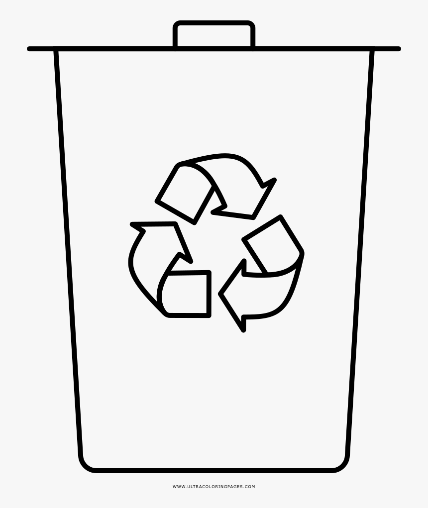 Recycle Bin Coloring Page, HD Png Download, Free Download