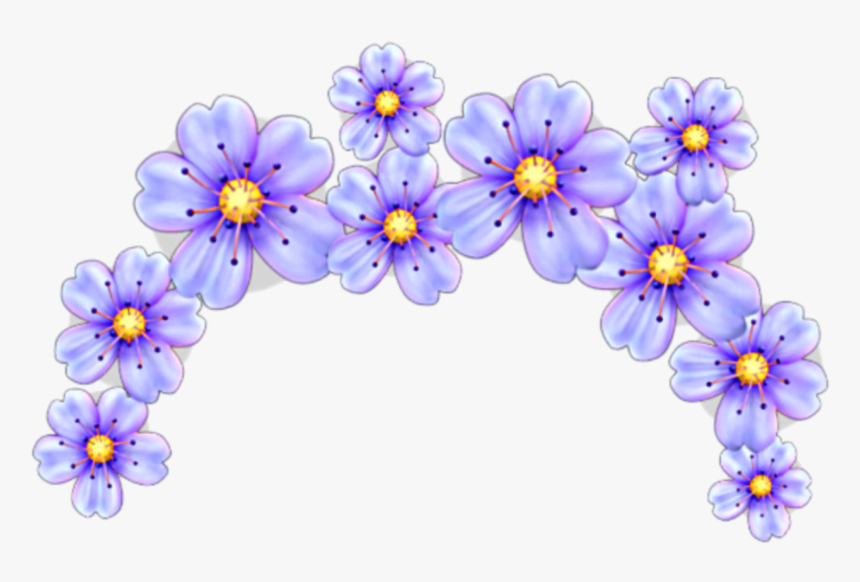 #blue #flower #crown #blueflowercrown #emoji #sticker, HD Png Download, Free Download