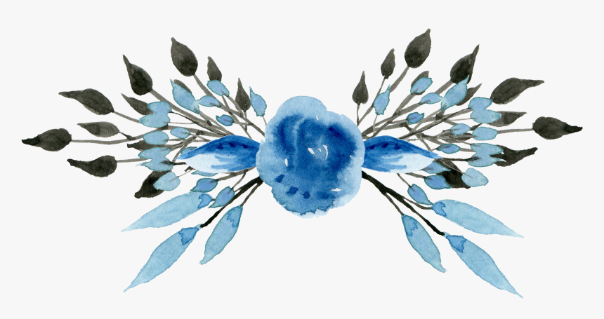 Wedding Invitation Blue Flower Clip Art, HD Png Download, Free Download