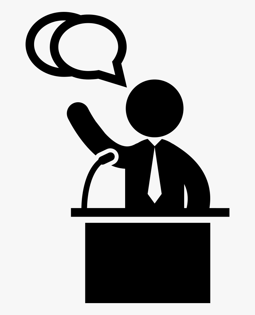 Man Talking On A Lecture By Microphone, HD Png Download, Free Download