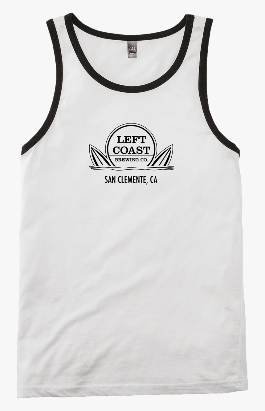 Left Coast Mens White Tank Top Front, HD Png Download, Free Download