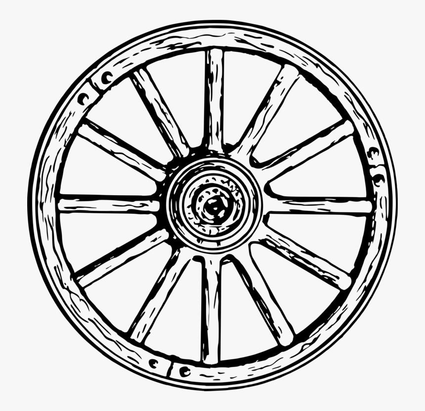 Wheel,line Art,spoke, HD Png Download, Free Download