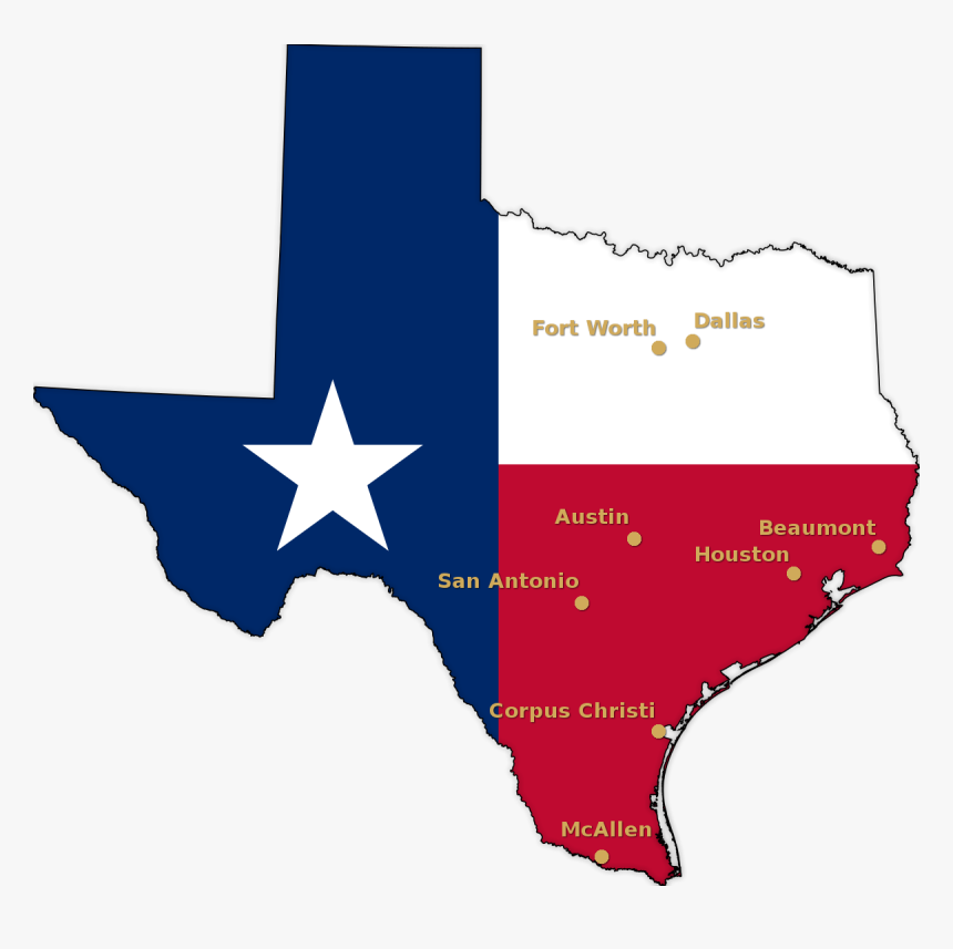 State Of Texas Flag Map, HD Png Download, Free Download