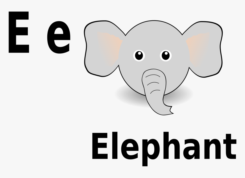 E For Elephant Clip Arts, HD Png Download, Free Download