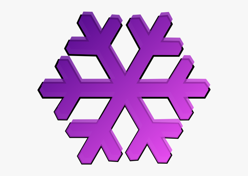 Purple Snowflake Clip Art, HD Png Download, Free Download