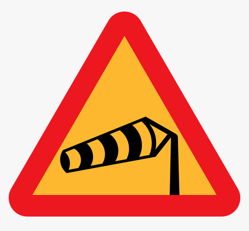 Roadsigns, Warning Sign, Windsock, Windshear, Gusty, HD Png Download, Free Download