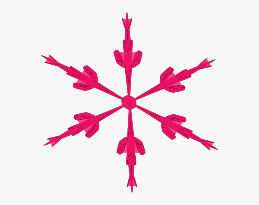 Skinny Pink Snowflake Clip Art, HD Png Download, Free Download