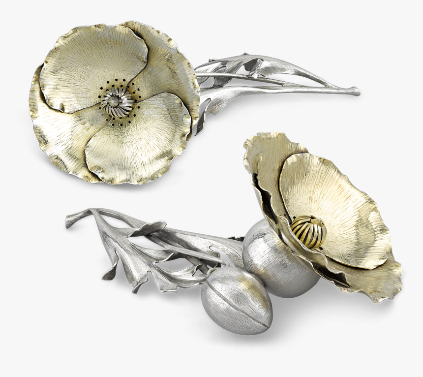 Silver Poppy Salt And Pepper Shakers By Buccellati, HD Png Download, Free Download