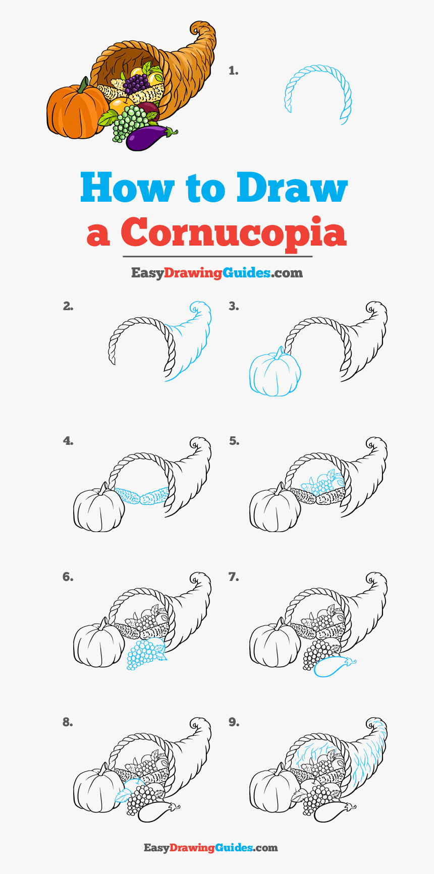 How To Draw Cornucopia, HD Png Download, Free Download