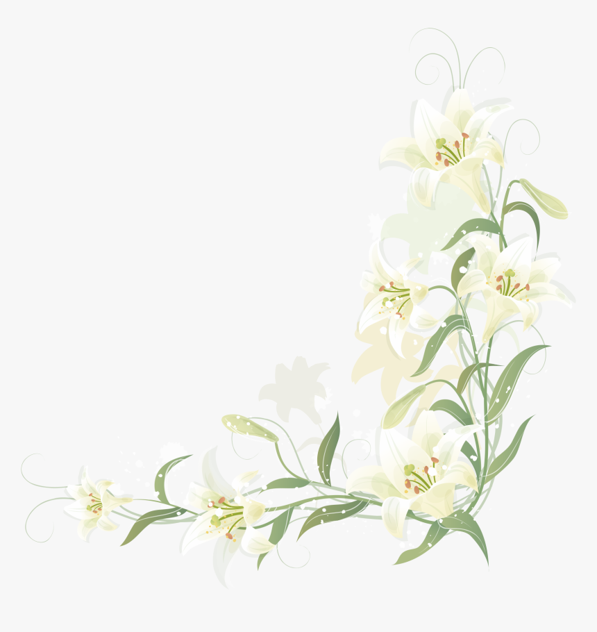 Lily Transparent Border, HD Png Download, Free Download