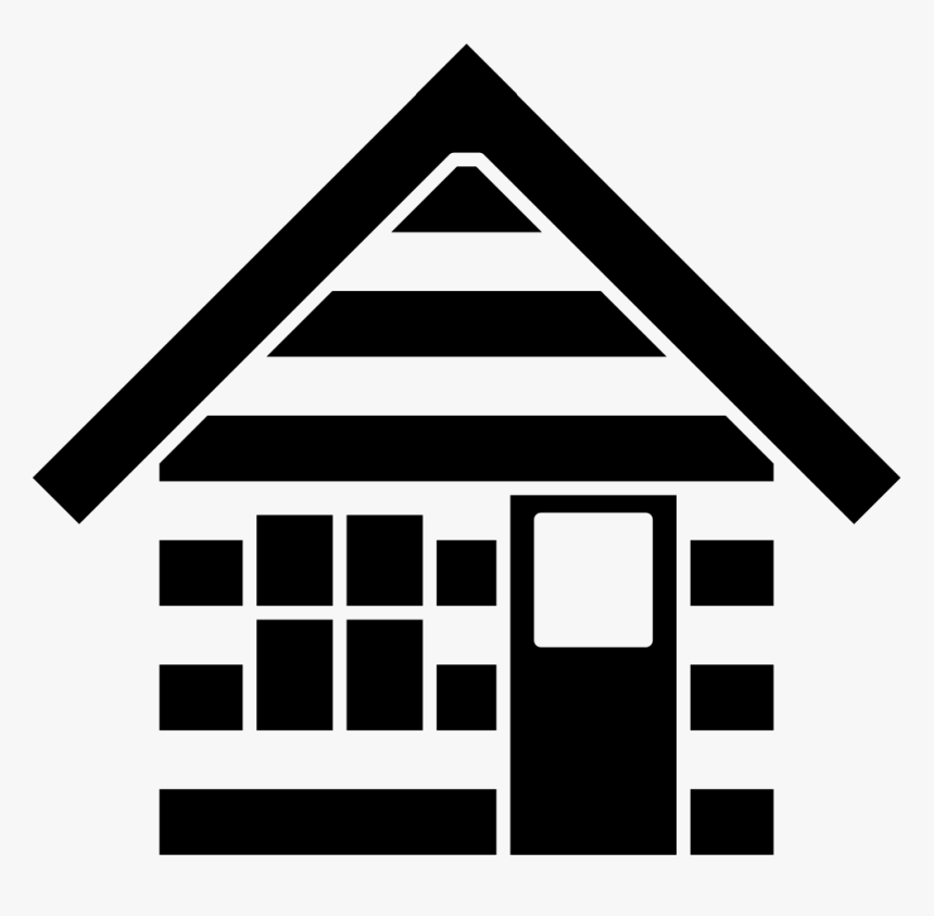 Cabin House Outline, HD Png Download, Free Download