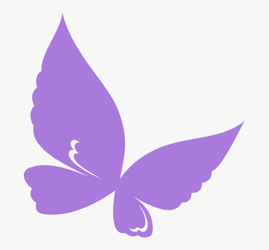 Butterfly Purple Silhouette, HD Png Download, Free Download