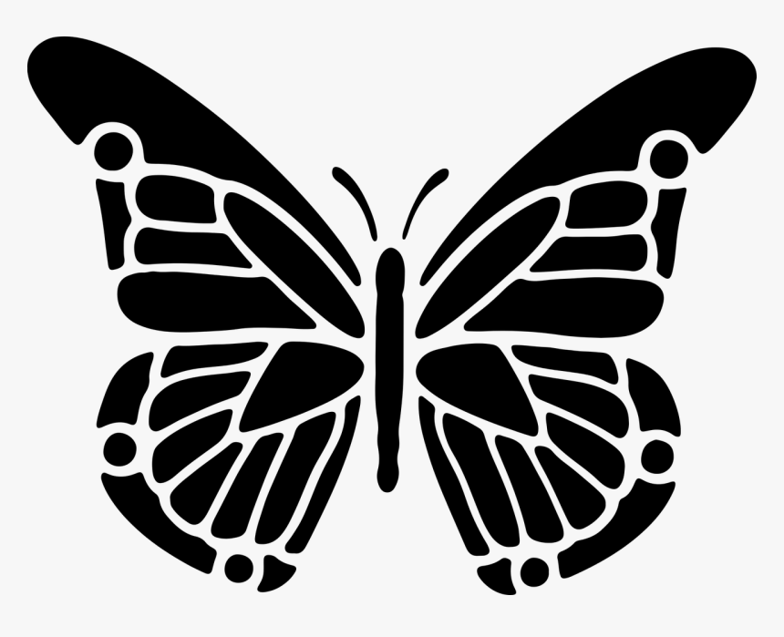 Segmented Butterfly Silhouette, HD Png Download, Free Download