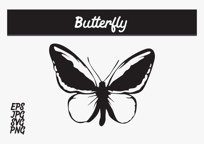 Butterfly Silhouette Svg Vector Image Graphic By Arief, HD Png Download, Free Download