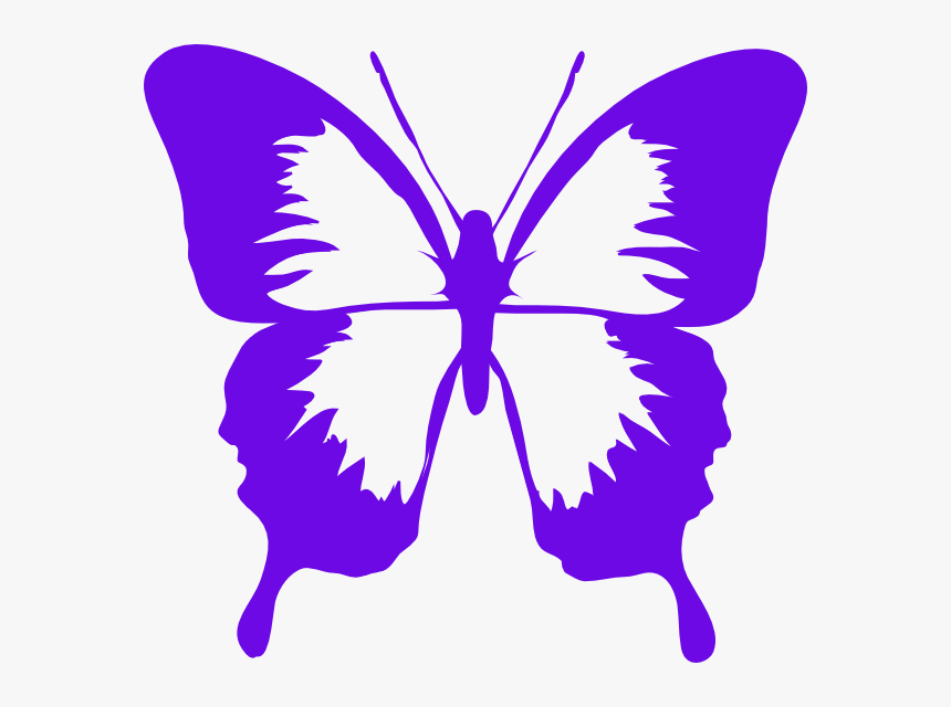 Black And White Butterfly Silhouette Clipart , Png, Transparent Png, Free Download