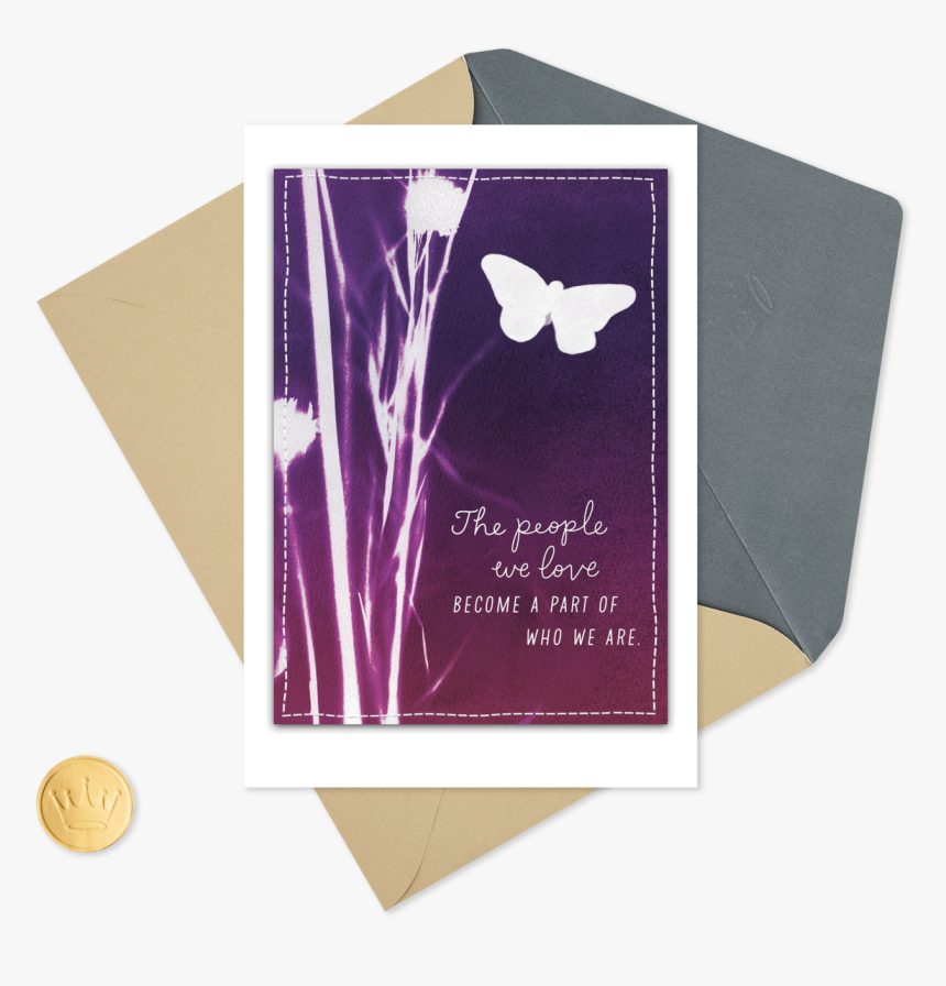 Butterfly Silhouette Sympathy Card, HD Png Download, Free Download