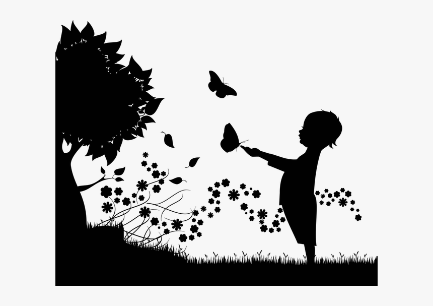 Butterfly, Child, Floral, Flowers, Kid, Leaf, Leaves, HD Png Download, Free Download