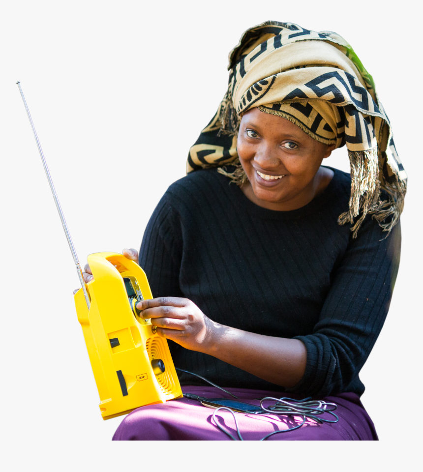 Female Farmer With Radio, HD Png Download, Free Download