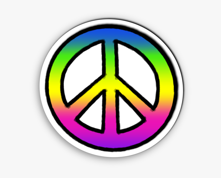 Tie Dye Peace Sign Sticker Clipart , Png Download, Transparent Png, Free Download