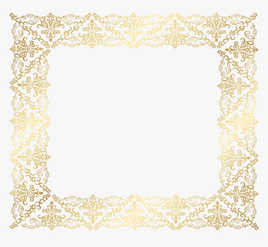 Frame Border Decorative Png Gold Image , Png Download, Transparent Png, Free Download