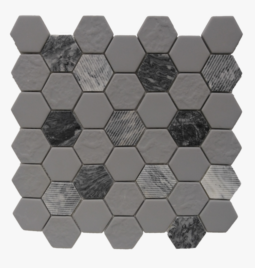 Gray Granite Hexagon Pattern Natural Stone Mosaic Tile, HD Png Download, Free Download