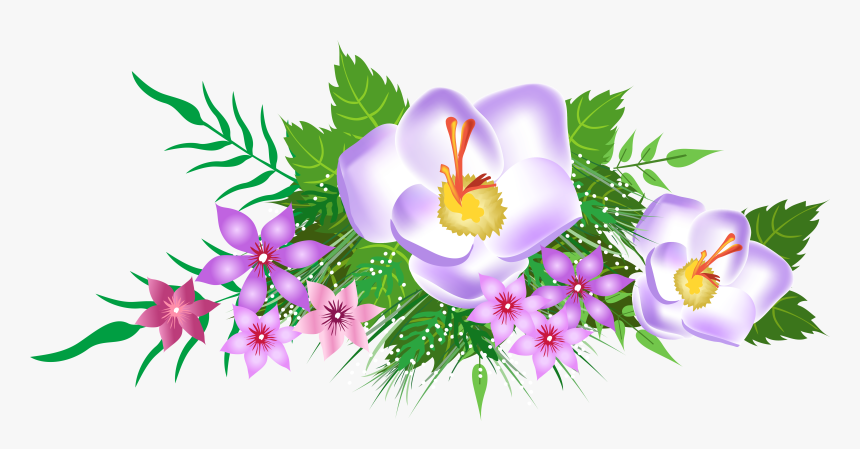 Flowers Decorative Element Png, Transparent Png, Free Download