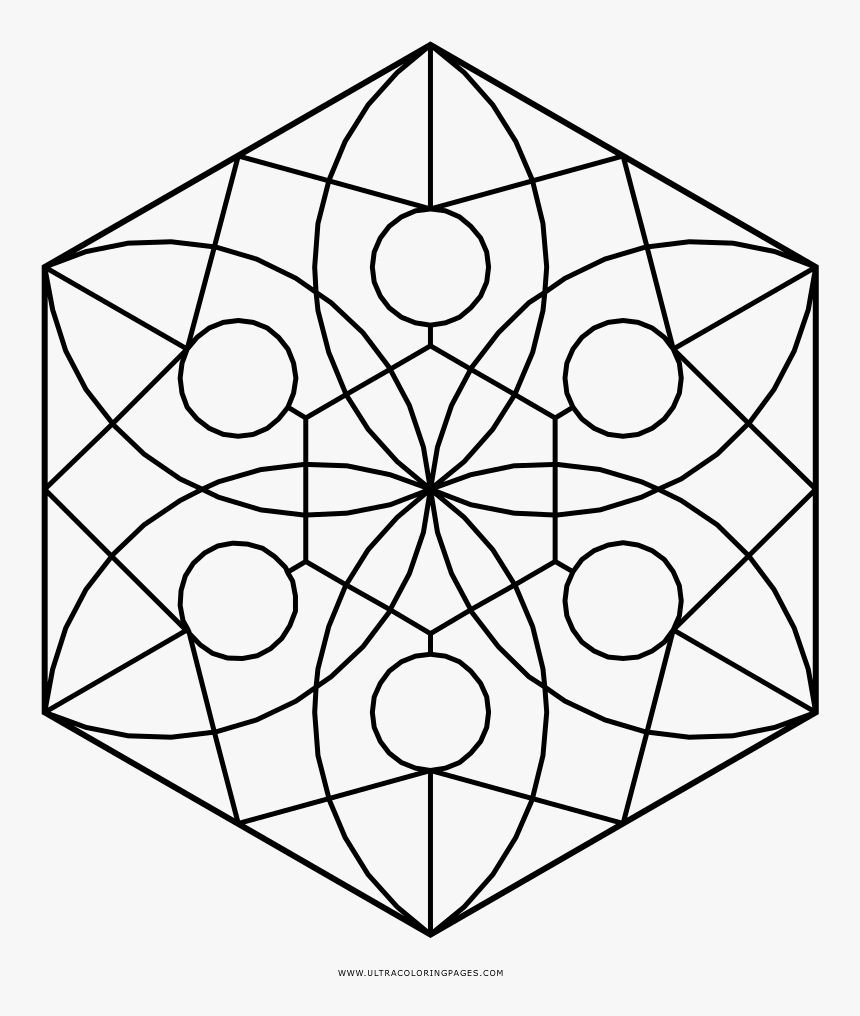 Hexagon Pattern Coloring Page, HD Png Download, Free Download