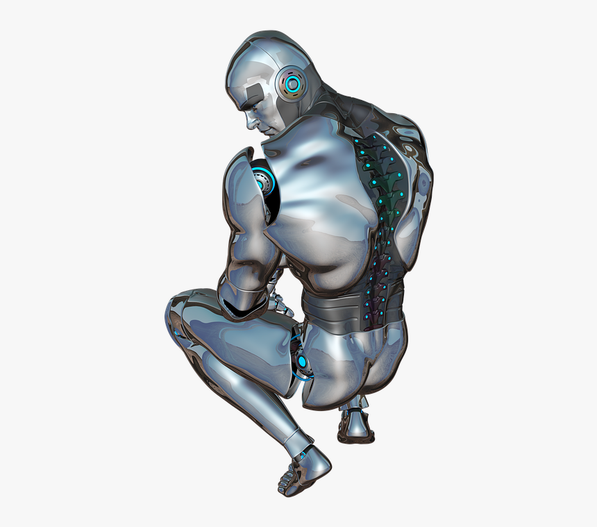 Man, Face, Back, Posing, Robot, Cyborg, Android, HD Png Download, Free Download