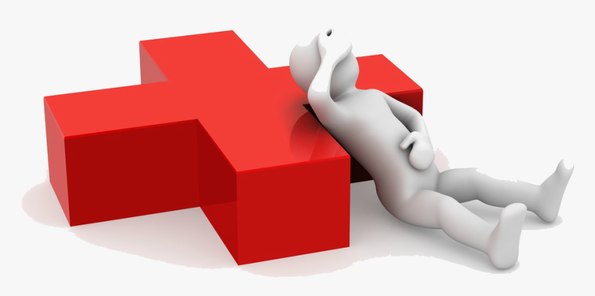 3d Man Sick With Red Cross, HD Png Download, Free Download