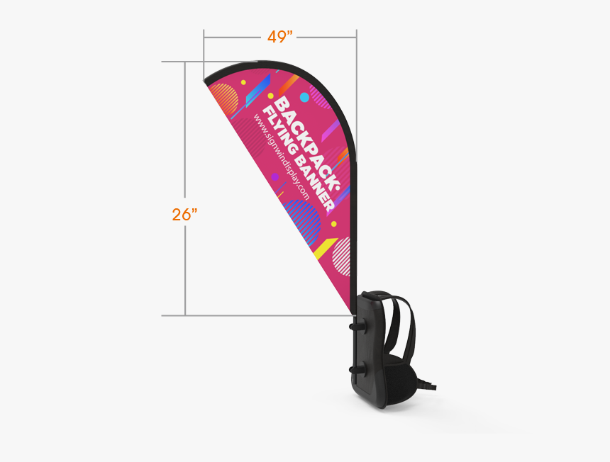 Teardrop Backpack Walking Flag Banner Custom Printing, HD Png Download, Free Download