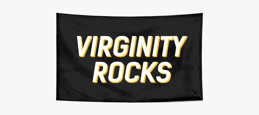 Virginity Rocks Black Wall Flag, HD Png Download, Free Download