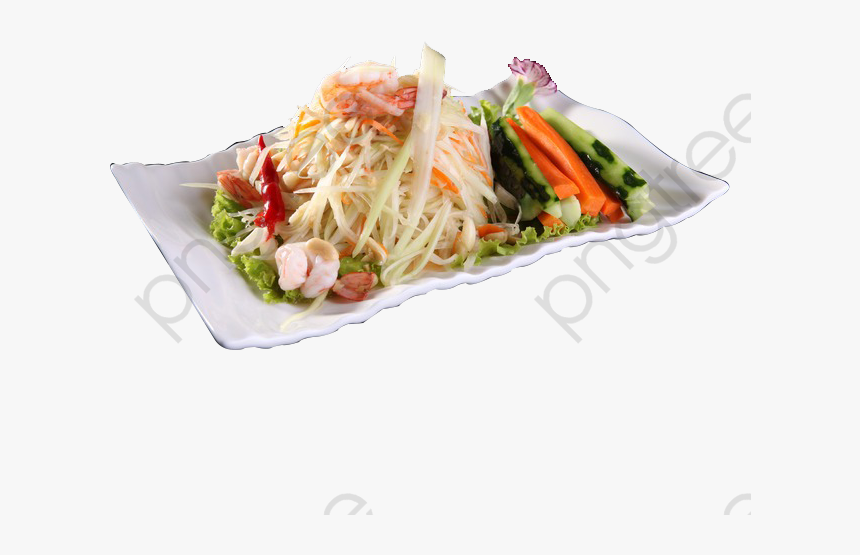 Spicy Food Border Png - Papaya Salad Png, Transparent Png, Free Download