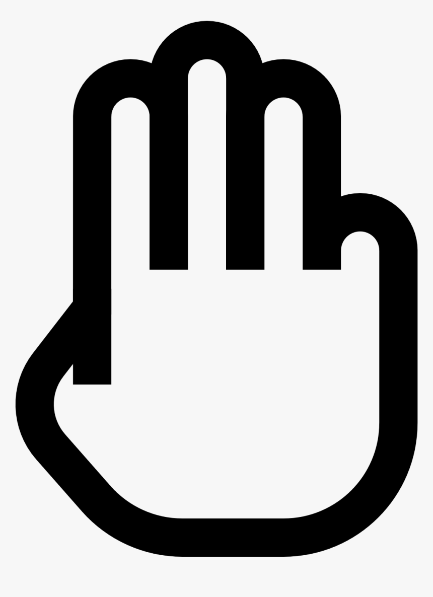 It"s An Icon Of A Hand Holding Three Fingers Up - Icon, HD Png Download, Free Download