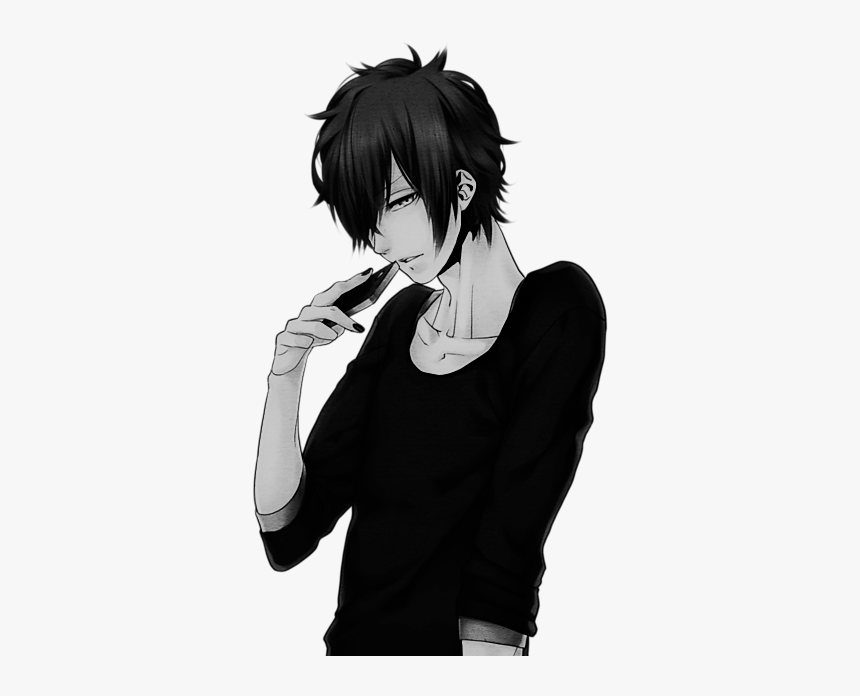 Anime Boy With Black Hair - Anime Boy Black Hair, HD Png Download, Free Download