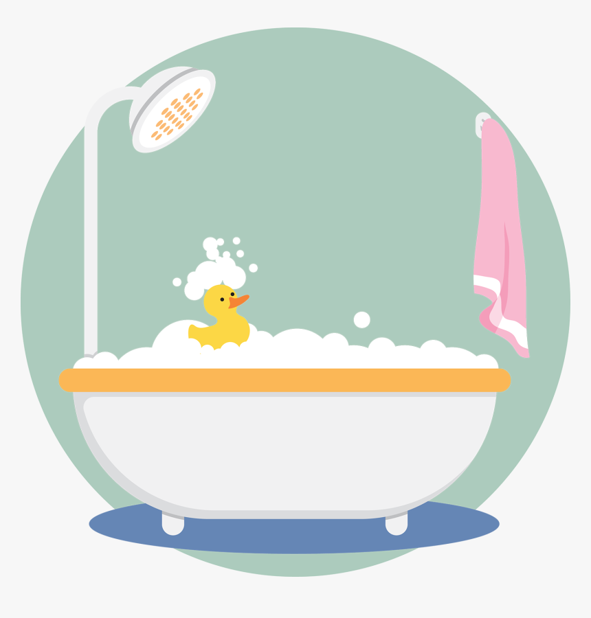 Cartoon Bathtub Illustration - Transparent Bubble Bath Cartoon, HD Png Download, Free Download