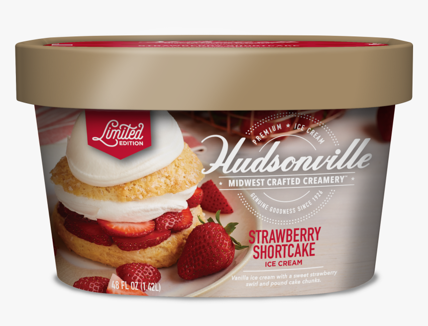 Strawberry Shortcake Carton - Hudsonville Ice Cream 48 Oz, HD Png Download, Free Download