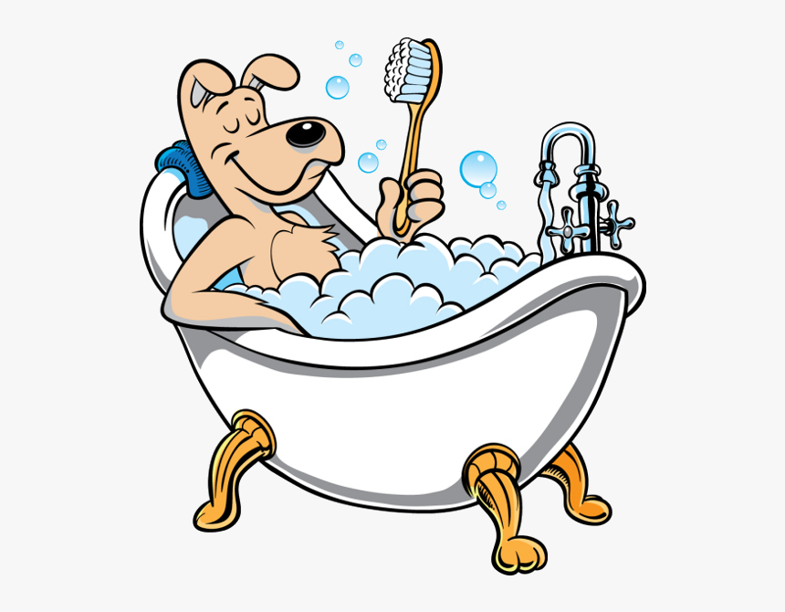 Image Of Bath Clipart Bath Clipart - Cartoon Dog In Bathtub, HD Png Download, Free Download