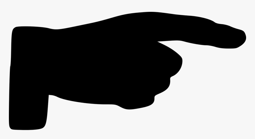 Transparent Silhouette Pointing Finger, HD Png Download, Free Download