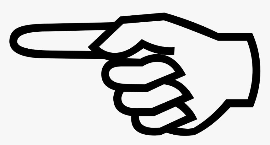 Index Finger Hand Pointing Clip Art - Cartoon Hand Pointing Left, HD Png Download, Free Download