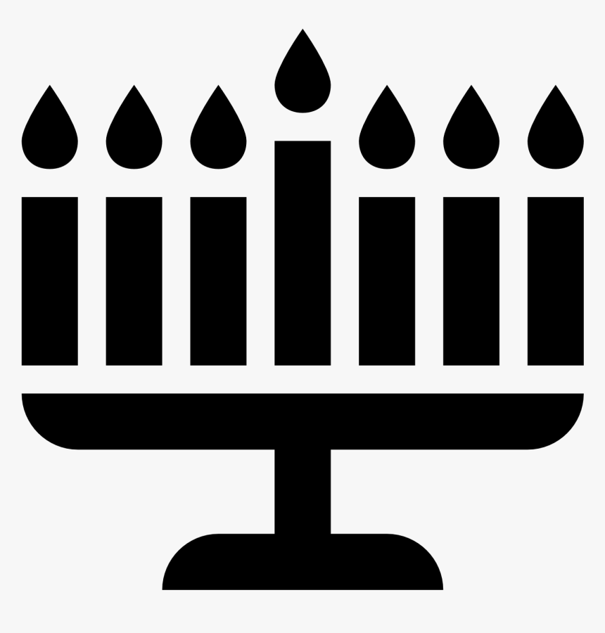 Hanukkah Menorah Png - Black And White Clipart Hanukkah, Transparent Png, Free Download