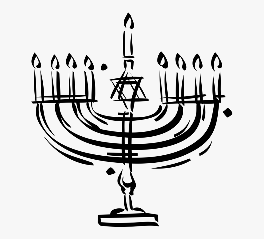 Jewish Menorah Candles Vector - Hanukkah, HD Png Download, Free Download