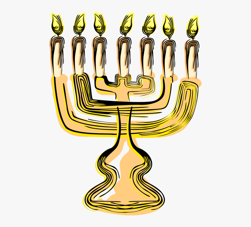 Transparent Jewish Menorah Clipart - Illustration, HD Png Download, Free Download