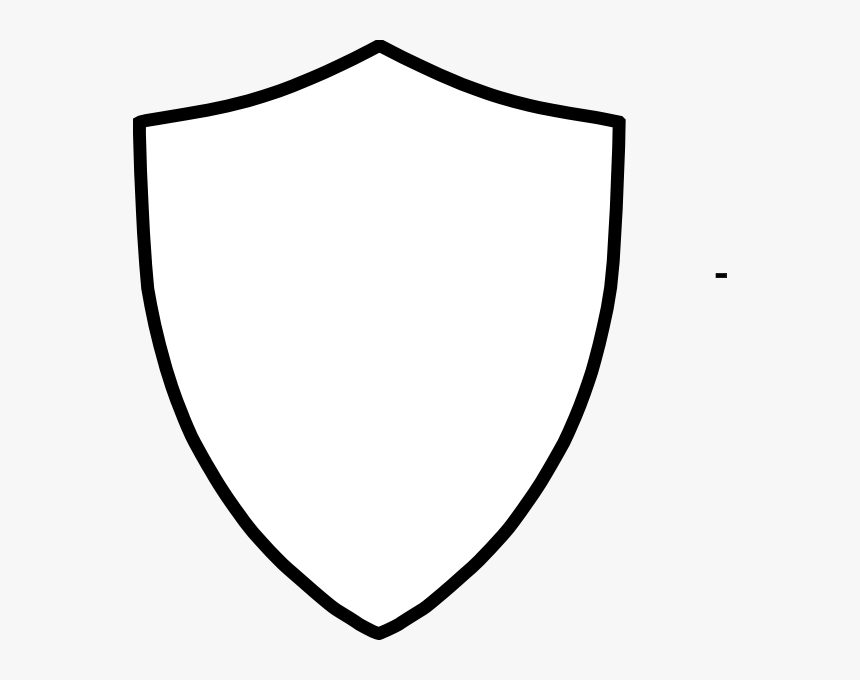 Blank Shield Clip Art - White Shield Outline Png, Transparent Png, Free Download