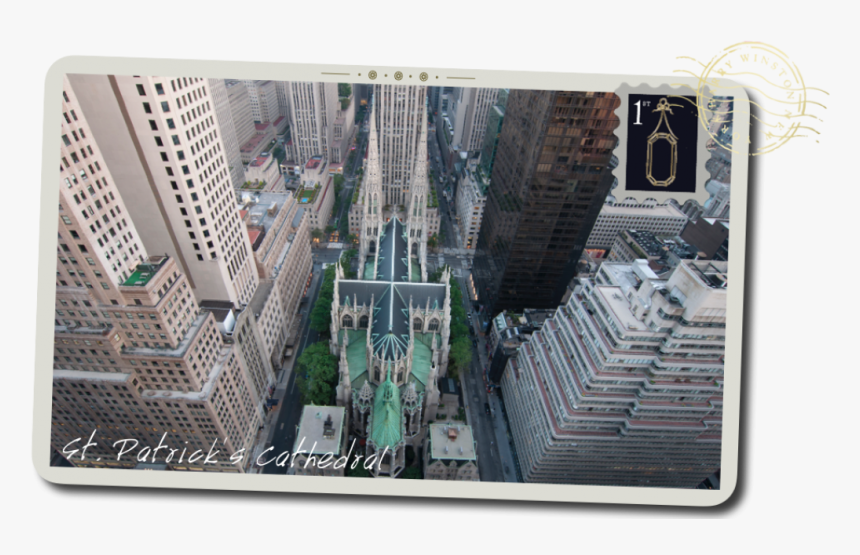 A Postcard Featuring An Aerial View Of New York’s Famed, HD Png Download, Free Download