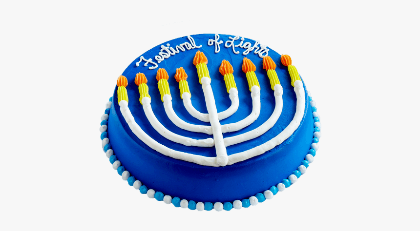 Festival Of Lights Round Cake - Carvel Hanukkah Cake, HD Png Download, Free Download